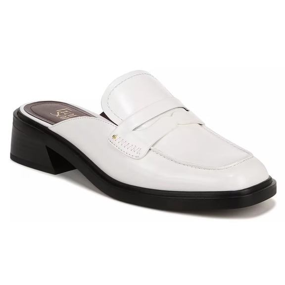 Franco Sarto Women's Genny Loafer Mule White Synthetic 7.5M