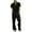 Black, variant on Wyobmus Men's Zipper Jumpsuits Loose Fit Short Sleeve Work Overalls Solid Color Lightweight Breathable Lapel Collar Jumpsuits With Pockets Black