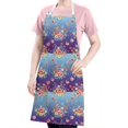 thumbnail image 5 of Pioneer Flower Floral Print Pattern Apron for Women and Men, Cotton Linen Waterproof with Pockets, Adjustable, 33x27 Inch for Kitchen, Gardening, BBQ, Salon, 5 of 6