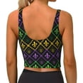 thumbnail image 2 of Yiaed Mardi Gra Geometric Print Ladies Waistcoat Women Sports Vest Vest Sports Women Sports Top Yoga Vest for women-Small, 2 of 8