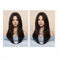 thumbnail image 5 of Peluca de SimulacióN Europea y de 64 Cm, Cabello Femenino, Conjunto de Cabeza con Raya Central, Conjunto de Cabello para Mujer, Peluca de Cabeza,D, 5 of 5