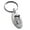 Silver, variant on Stainless Steel Happy Snowman Engraved Small Oval Charm Keychain Keyring
