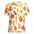 thumbnail image 5 of Autumn Harvest Maple Leaves Thanksgiving Women's T-Shirt Short Sleeve T Shirts Tops Tee Ladies Loose T, 5 of 6