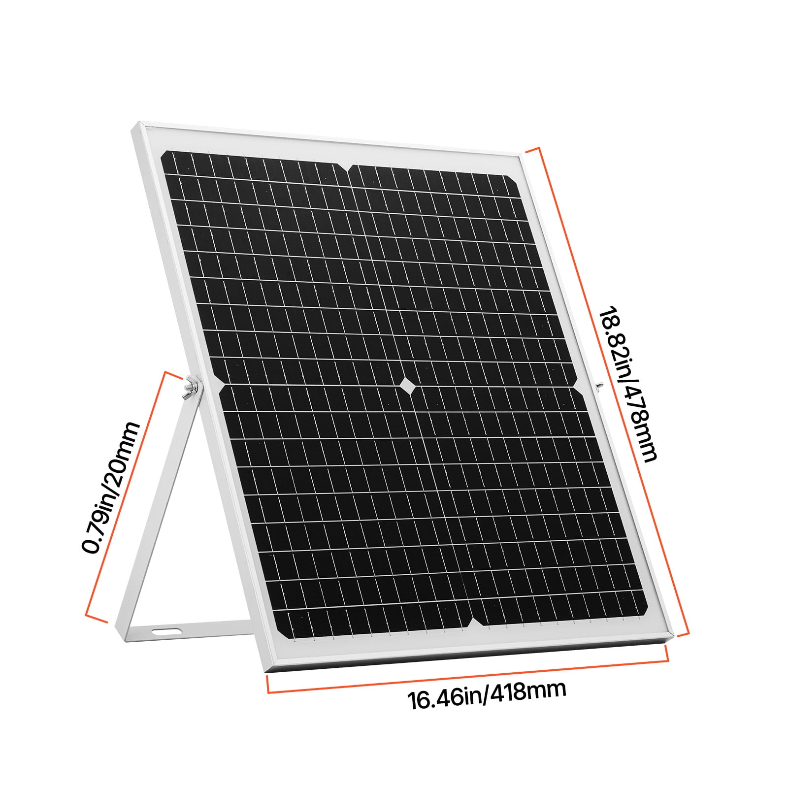 VEVOR 30W 12V Solar Panel Battery Charger, Solar Battery Trickle Charger Maintainer with Intelligent MPPT Controller & Adjustable Mount Bracket, IP67 Waterproof for Car Boat RV Motorcycle Trailer