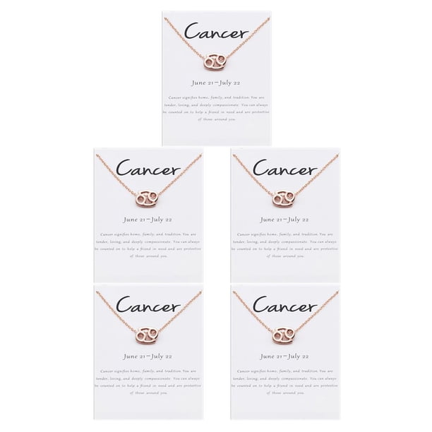 Collar del zodiaco Minnieouse con constelaciones símbolo único elegante joyería cadena colgante oro rosa Cáncer Type2 NO2
