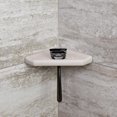 thumbnail image 4 of Questech Decor Shower Shelf, 5" Geo Lugged Footrest, Gray Matte, 4 of 8