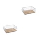 thumbnail image 4 of Billuyoard Cesta de alambre Rejilla Acabado de escritorio Estante de almacenamiento Organizador de cocina decorativo Estantes Marco de esquina Blanco S/32*22*11cm 2Conjunto, 4 of 6
