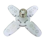 Adjustable Four Leaf White/Warm Light Folding Workshop Lamp Energy Saving Lamp E27 LED Garage Light S 28W WHITE LIGHT 175-265V