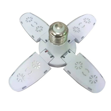 Adjustable Four Leaf White/Warm Light Folding Workshop Lamp Energy Saving Lamp E27 LED Garage Light S 28W WHITE LIGHT 175-265V