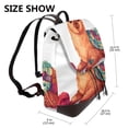 thumbnail image 2 of Xecao Cozy Knitting Llama Print Large Backpack Soft Leather for Women Travel with Compartment, Adjustable Convertible Strap, 2 of 4