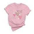 thumbnail image 2 of jsaierl Valentines Day Shirts Women Plus Size Love Heart Graphic Tees Casual Short Sleeve Blouse Round Neck Holiday T-shirt Tops Valentines Day Gifts for Women, 2 of 6
