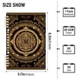 thumbnail image 3 of Traditonal and Mandala Pattern Brown Ring Binder Notebook Journey Note Diary College Ruled Spiral Notebook Study Loose Leaf Paper A5 60 Pages, 3 of 8