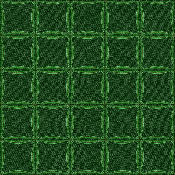 Ahgly Company Indoor Square Patterned Green Area Rugs, 7' Square