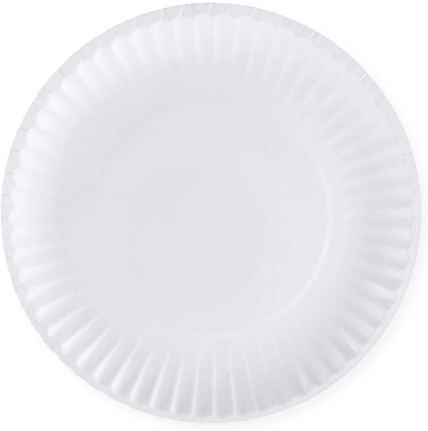 Comfy Package [200 Pack] Disposable White Uncoated Paper Plates, 9 inch Large