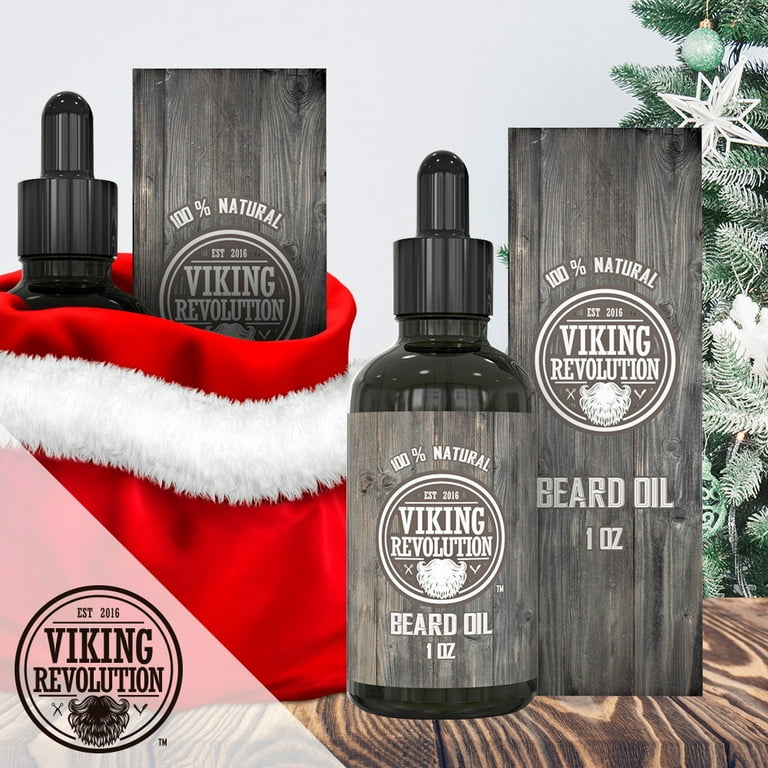 Viking Revolution Tea Tree Oil Beard Wash and Beard Conditioner for Men - Natural Beard Softener Set with Argan Oil, Vitamin E and Ginseng - Beard