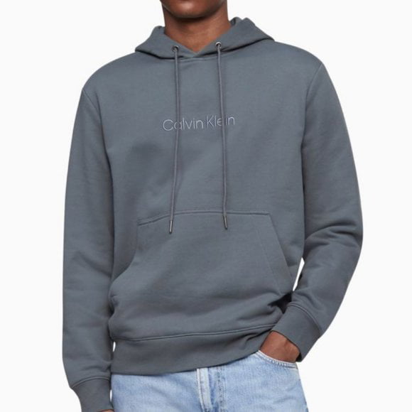 Calvin Klein Men's Size Logo Pullover Terry Hoodie Cotton Green Long Sleeve  - Walmart.com