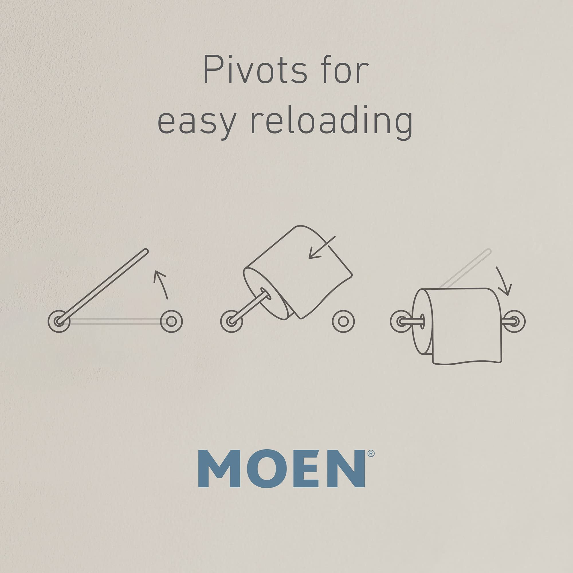 Moen DN4408ORB Vale Pivoting Toilet Tissue Paper Holder Oil Rubbed Bronze