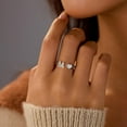thumbnail image 3 of Dainty 14K Gold Plated Heart Initial Rings for Women Mother Daughter Non Tarnish 925 Sterling Silver Adjustable Open CZ Letter A-Z Ring Stackable Pinky Promise Ring Christmas Jewelry Gifts, 3 of 11