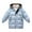 Light Blue, variant on WOYY Toddler Boys Long Down Jacket Children's Winter Hooded Padded Jacket, Sizes 3-4T