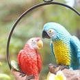 thumbnail image 4 of Resin Garden Statue Macaw Parrot Outdoor Figurine 7 Inch, Tree Hanging Decor with Iron Hook Waterproof Ornament for Patio Yard Lawn Decoration - red, 4 of 8