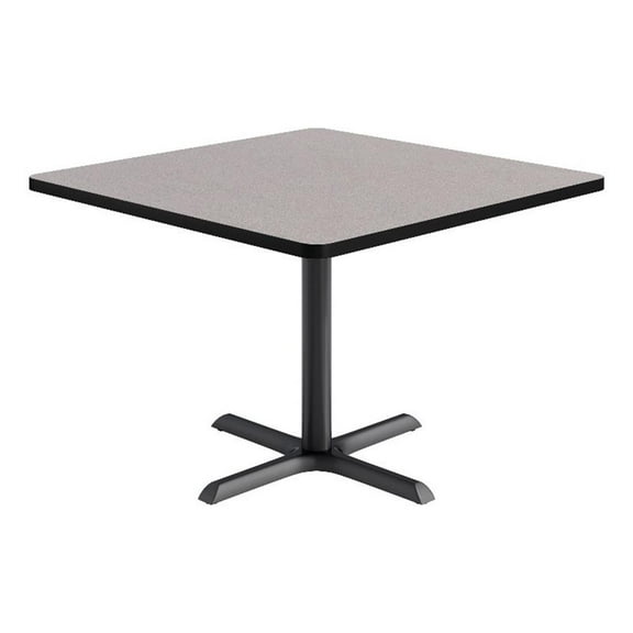 KFI Studios 42in Square Dining Table - Gray Top - Black Base