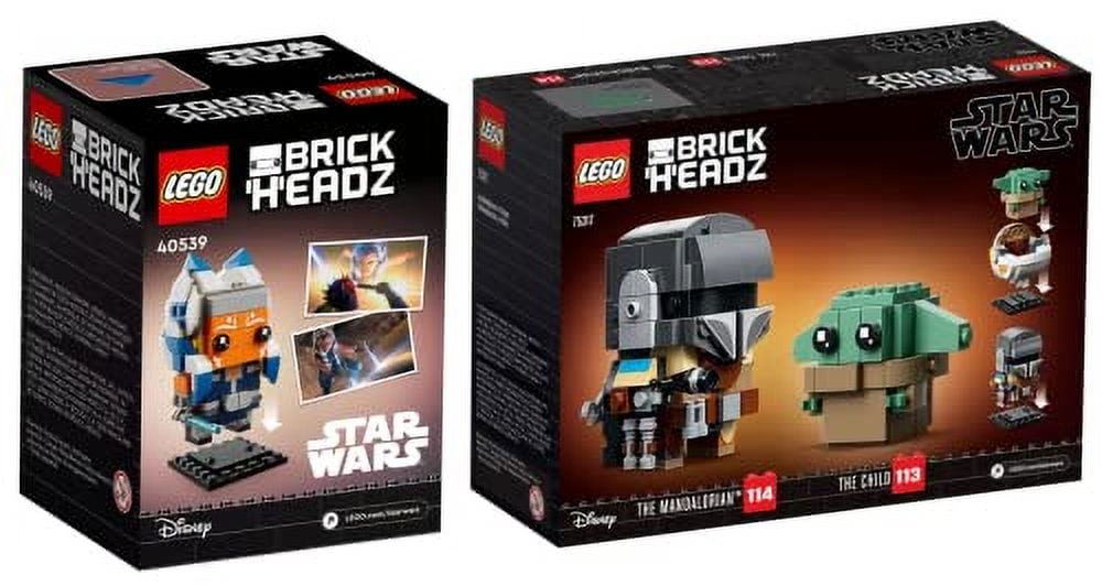Lego Star Wars Ahsoka Tano (40539) + Mandalorian & Child (75317) Brickheadz Exclusive Bundle