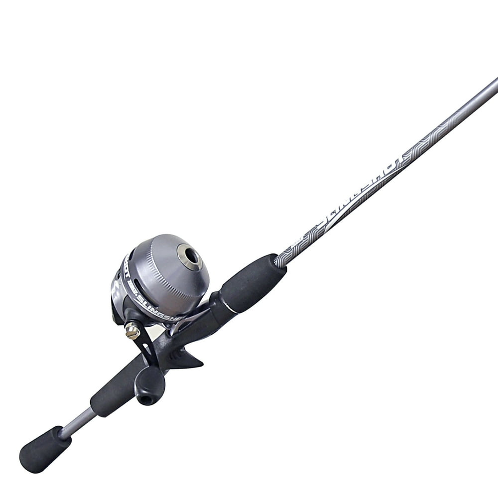 Zebco Slingshot 202 SLSCSIL Spincast Rod & Reel Combo Pack, Silver