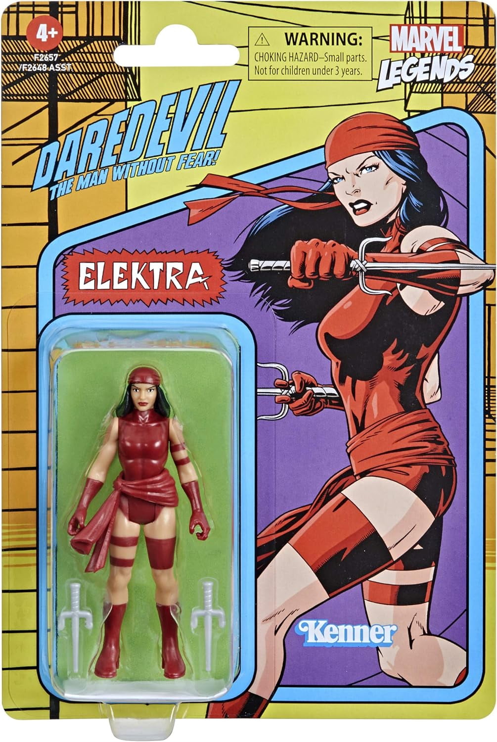 Marvel Hasbro Legends 3.75-inch Retro 375 Collection Elektra Action Figure Toy