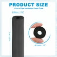 thumbnail image 2 of Uxcell 1/2" ID x 3.3Ft x 0.51" Pipe Insulation Foam Tube Black, 2 of 7