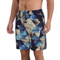 thumbnail image 2 of Fotbe Abstract Blue Squares Trajes de Baño Estampados para Hombre, Shorts de Verano de Secado Rápido, Ropa de Playa, Bañadores-Medium, 2 of 6