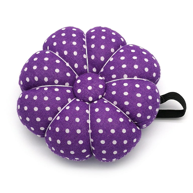 ✪ Pumpkin Sewing Pin Cushion Cotton Button Wrist Strap for Cross Stitch  Pincushion