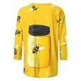 thumbnail image 4 of CYMMPU Blouses for Women Dressy Casual Crew Neck 3/4 Sleeve Loose Fit Fall Trendy Shirts Spring Tunic Tops Bee Graphic Cute Animals T-Shirts XXXL, 4 of 5
