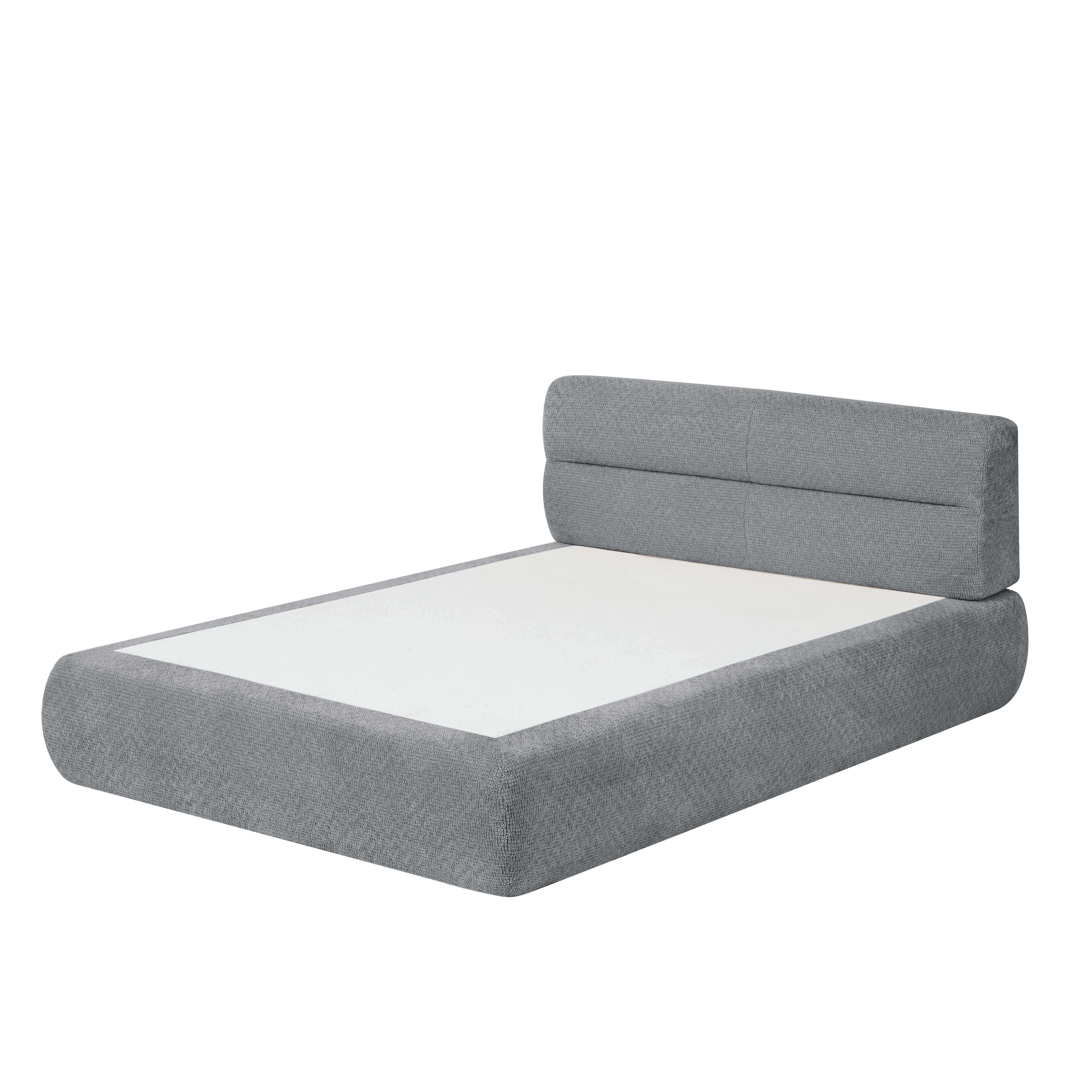 Aukfa Compressed Bed,Platform Bed Frame Alternative for Bedroom/Guest Room/Apartment,No Box Spring Needed, No Assembly Required, Gray