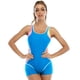 thumbnail image 1 of Traje de baño deportivo de una pieza para mujer, de color conservador, a juego, estilo europeo y americano, sexy, sin espalda, 1 of 6