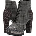 thumbnail image 3 of Jessica Simpson Irella High Heel Lug Sole Lace-up Platform Boots Black & White (BLACK/WHITE, 6), 3 of 3
