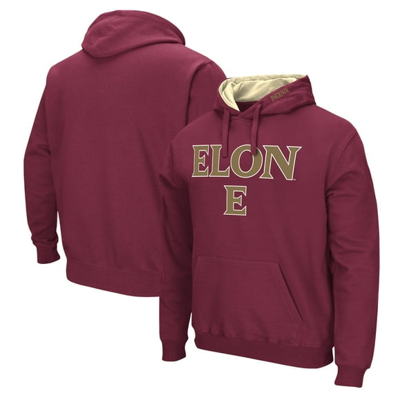 Men's Colosseum  Maroon Elon Phoenix Arch & Logo Hoodie
