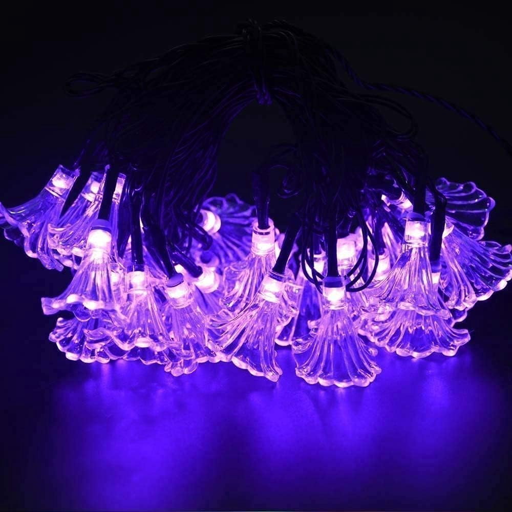 Solar String Lights Garden, 4.5m 20LED Solar Morning Glory Fairy String Lights Solar String Lights Outdoor Waterproof Solar Flower String Lights