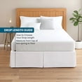 thumbnail image 3 of 550-TC Egyptian Cotton Dust Ruffle/Bed Skirt Queen Size 1-Pieces Split Corner Tailored Bed Skirt 14" Inch Drop Length White Solid, 3 of 6