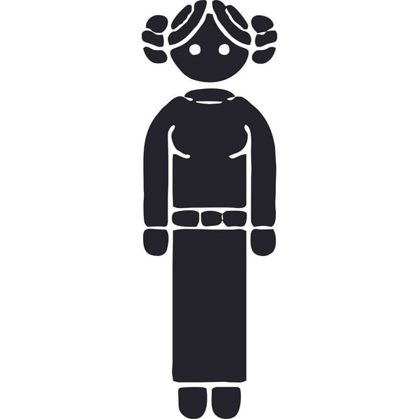 Download Princess Leia Star Wars Cartoon Character Wall Art Vinyl ...