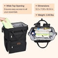 thumbnail image 5 of BabbleRoo Widetop Waterproof Diaper Backpack with Insulated Bottle Pockets, Polyester- Black, 5 of 10