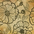 thumbnail image 2 of Greene, Taylor 20x20 Gold Ornate Wood Framed with Double Matting Museum Art Print Titled - Floral Pattern I, 2 of 4