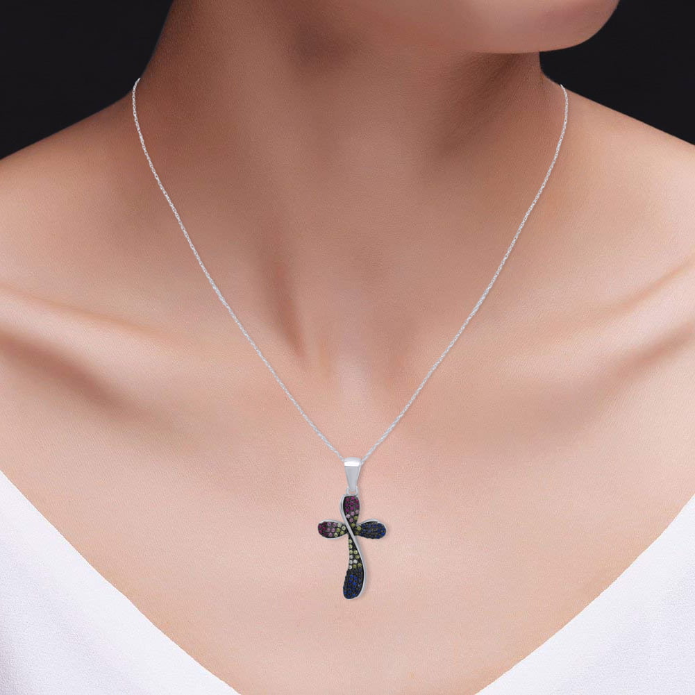 Premium Austrian Crystal Cross Necklace-N2101 – Maya J