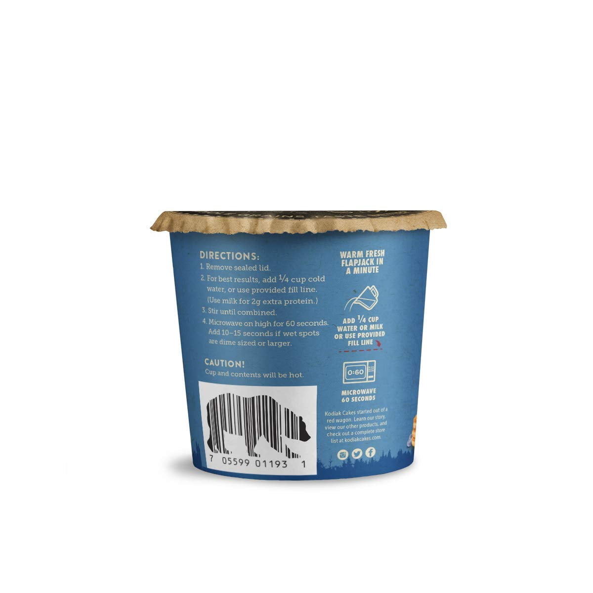 Kodiak Cakes Flapjack Power Cup, Blueberry & Maple, 2.22 oz (Pack of 72)