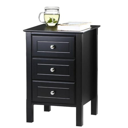 Yaheetech 3 Drawer Tall Nightstand End Table Storage Wood Cabinet Yaheetech 3 Drawer Tall Nightstand End Table Storage Wood Cabinet Bedroom Side Black