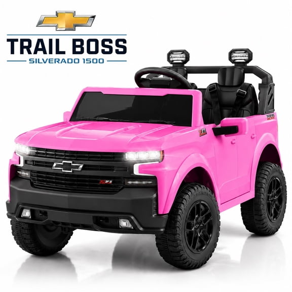 Conchico Licensed Chevrolet Silverado 24V 2 Seater Powered Ride-On Truck w/Remote & Durable Wheels, Pink