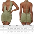 thumbnail image 3 of Vestido vestido con cordón en el cuello Cgtredaw Para estrenar, 3 of 9