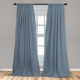 thumbnail image 5 of Ambesonne Navy Curtains, Stripes Pattern, Pair of 28"x95", Blue and White, 5 of 5