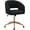 Black-corduroy, variant on Home Office Swivel Desk Chair, Modern Velvet Vanity Chair, Height Adjustable Armchair with Gold Base, Ergonomic Office Chair for Task Study Computer Room