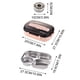 thumbnail image 3 of Lonchera bento térmica de 4 compartimentos con tazón para sopa | Contenedor térmico para comida para la escuela, la oficina y picnic | Set portátil para preparar comidas con interior de acero, 3 of 6