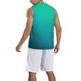 thumbnail image 2 of Sikiie Green Turquoise Teal Basketball Jersey Reversible Men's Mesh Athletic Sports Shirts Training Practice S-4XLMedium, 2 of 6